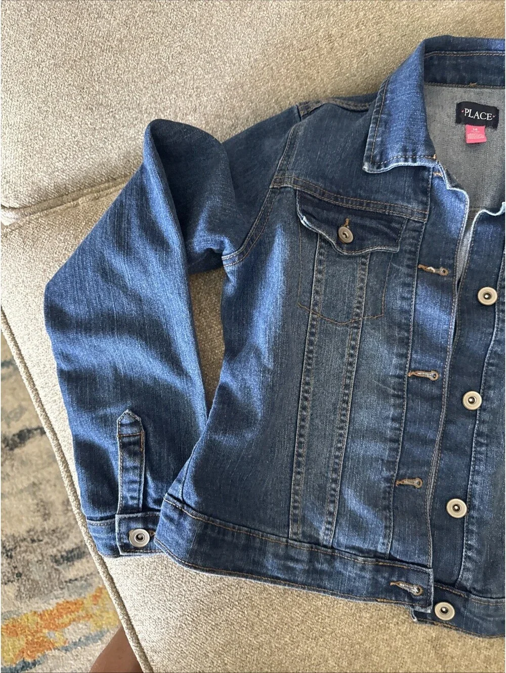 Children's Place Girls Denim Jean Jacket Size 14 XL